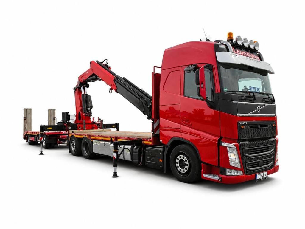 Kran-Lkw von Lamminger für Kranarbeiten und Containertransporte in Waging, Traunstein, Oberbayern